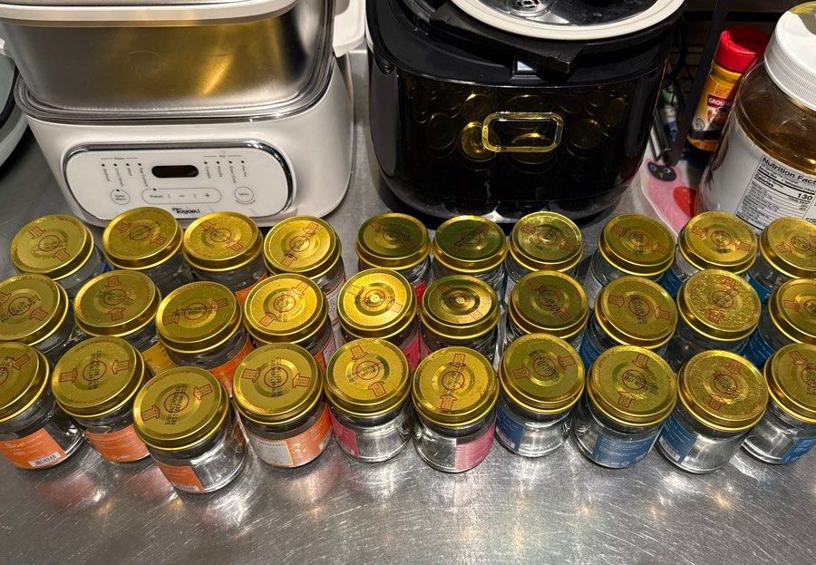 Empty Glass Jars with Gold Lids - Set of 30