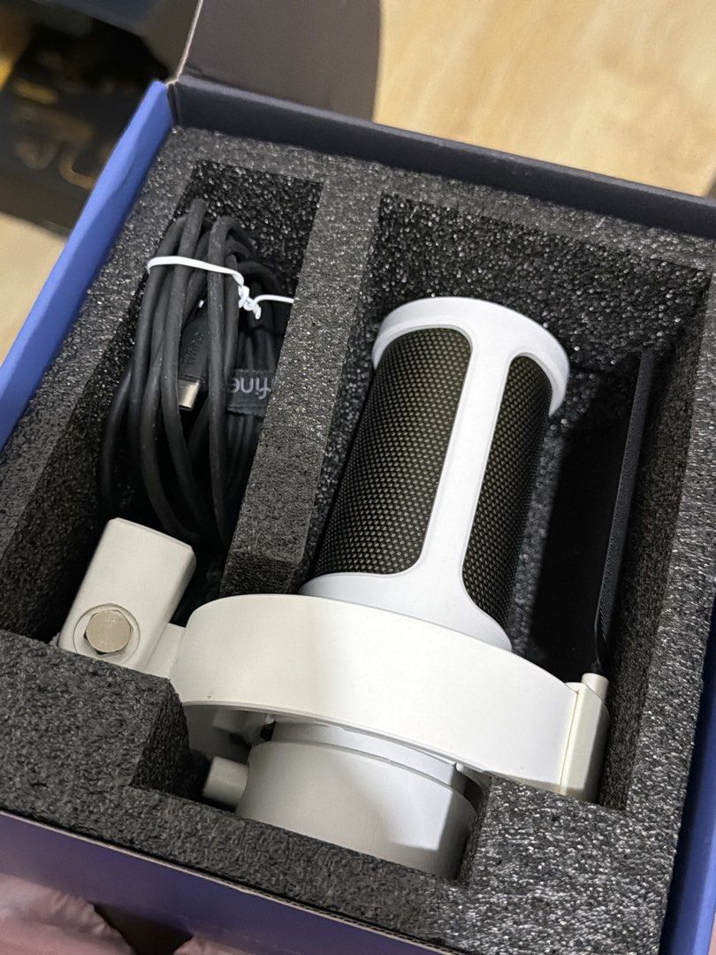 Fifine A8v (Category: Microphones) located in Calamba. Submitted by xjaerniisz (Listing ID 1440901457, Image 3). Description: Bought it for 2,300 Description: - Fifine condenser microphone with vibrant RGB lighting - Includes a compact desktop stand - Convenient mute button located on top - Built-in headphone jack for real-time monitoring Guidelines: - Payment first policy - Buyer will shoulder shipping fee - MOP: GCASH 📍Calamba 📦 J&T / LALAMOV