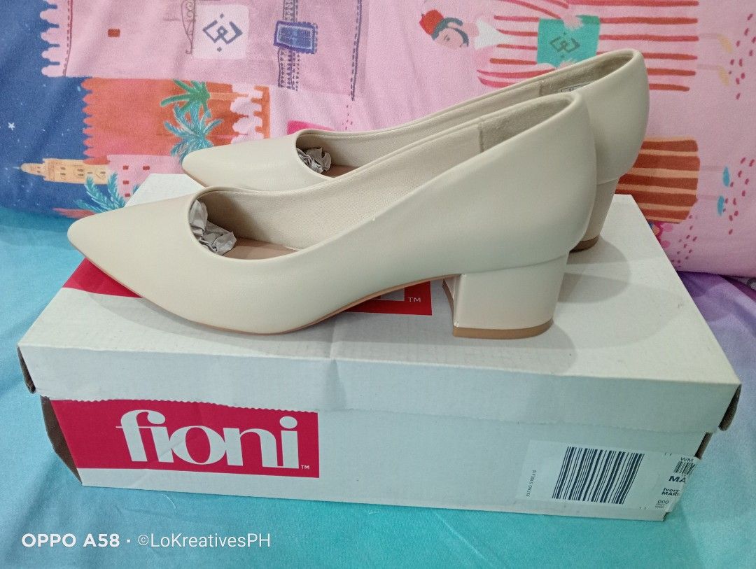 Fioni - Block heel pumps (Category: Heels) located in Cavite. Submitted by purpose_served (Listing ID 1443231745, Image 1). Description: Fioni - Block heel pumps (Beige) - Women's size: 6.5 US RFS: Too tight *Used only once (Daughter's Graduation) *Bought from Payless District Imus Branch for 1,550 pesos Disclaimer: - This is a pre-owned item, kindly set clear expectations when buying this. Signs of use are normal and honest issues will be disclo