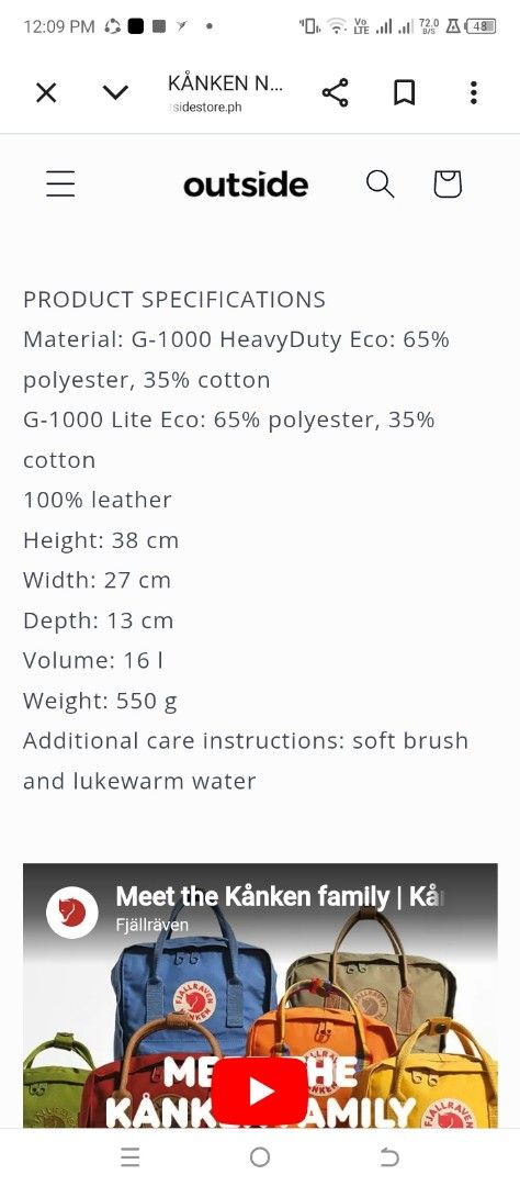Fjallraven khanken backpack (Category: Backpacks) located in Cabuyao City. Submitted by khode025 (Listing ID 1443275441, Image 2). Description: Fjallraven khanken backpack No.2 As new condition Missing seat pad only 10/10 color rate and condition 4880 only.