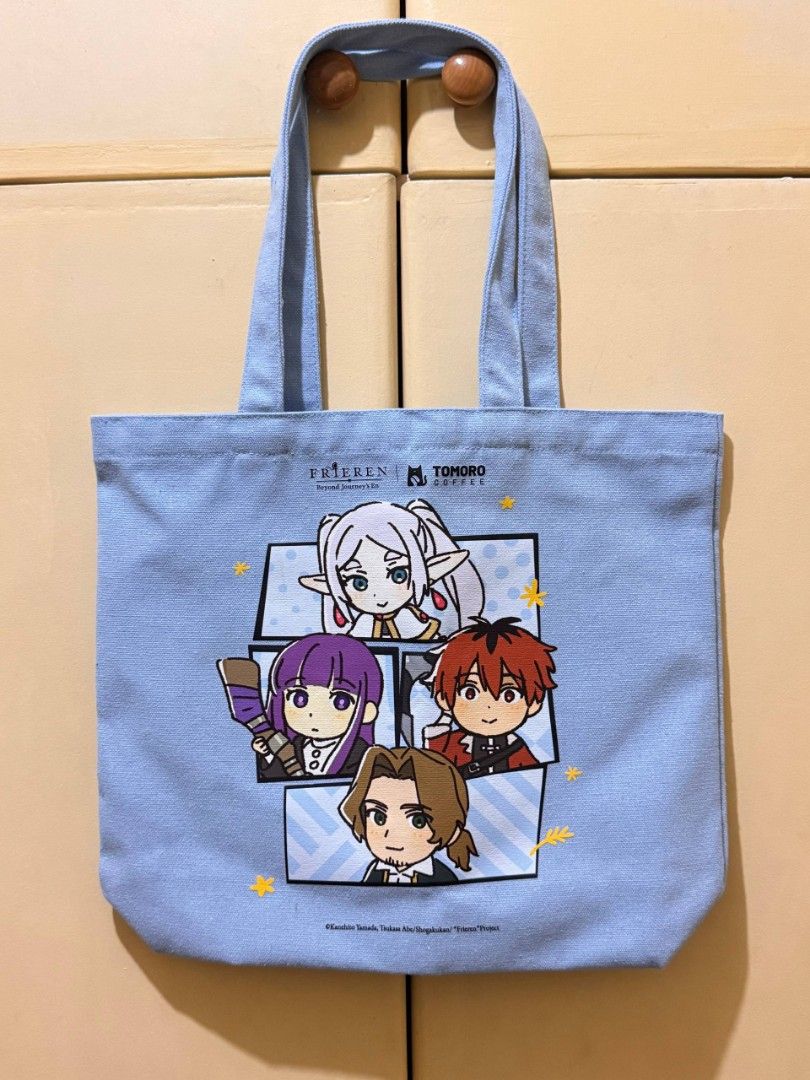 Frieren x Tomoro Tote Bag (Category: Tote Bags) located in Pasig City. Submitted by botaner (Listing ID 1443271330, Image 1). Description: For Sale: Frieren x Tomoro Tote Bag - Brand New and sealed - Php 850 + LSF - Loc: Pasig City - MOD: JNT, Lalamove, LBC, Grab Please PM me if interested. Thank you!.