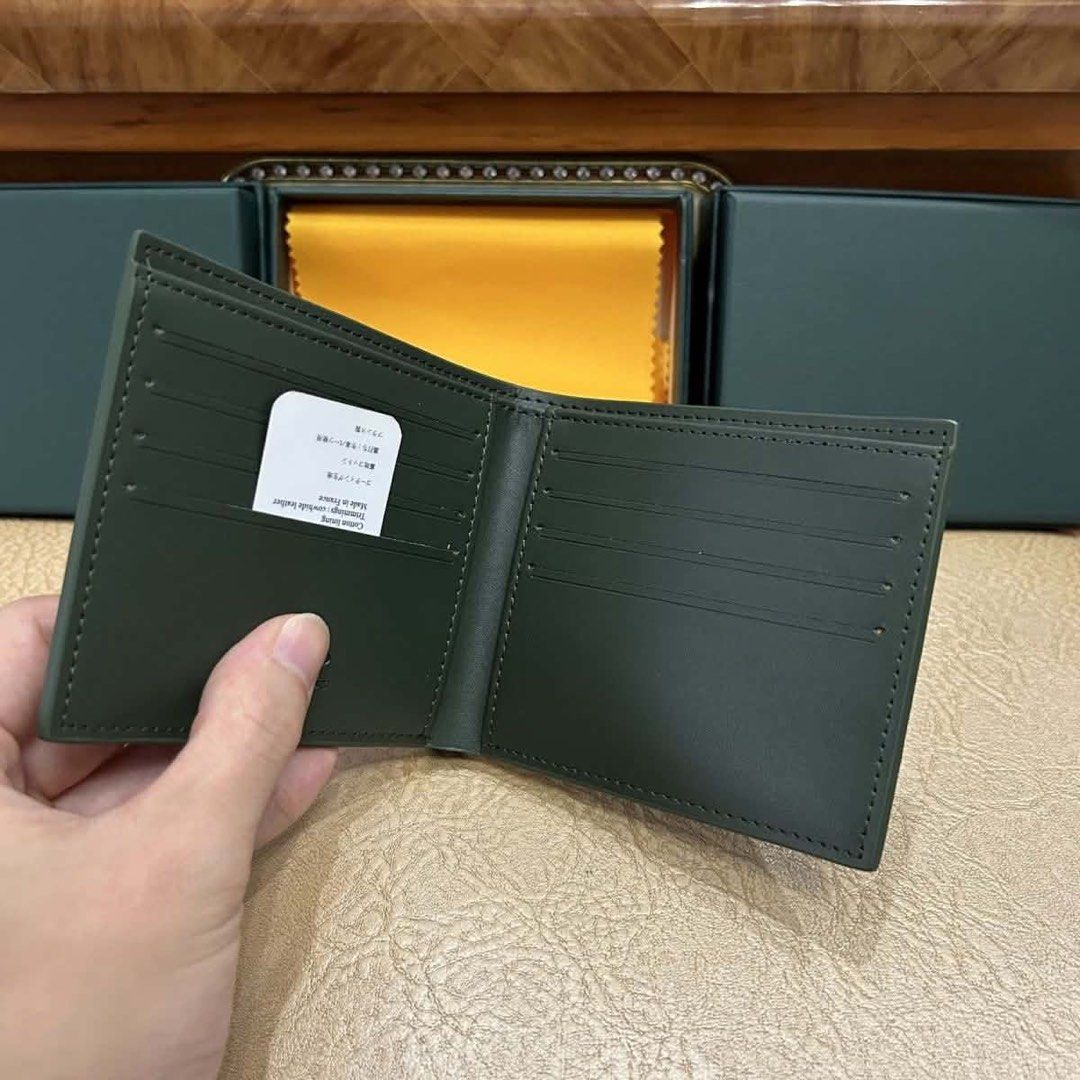 Goyard Bi-fold Wallet (Category: Luxury Bags & Wallets) located in Manila. Submitted by lichking416 (Listing ID 1443244333, Image 2). Description: - Classic Goyard wallet - Multiple card slots for ample storage - Available in stylish colors: green, white, blue, and burgundy - Ideal for everyday use, keeping cards and cash organized.