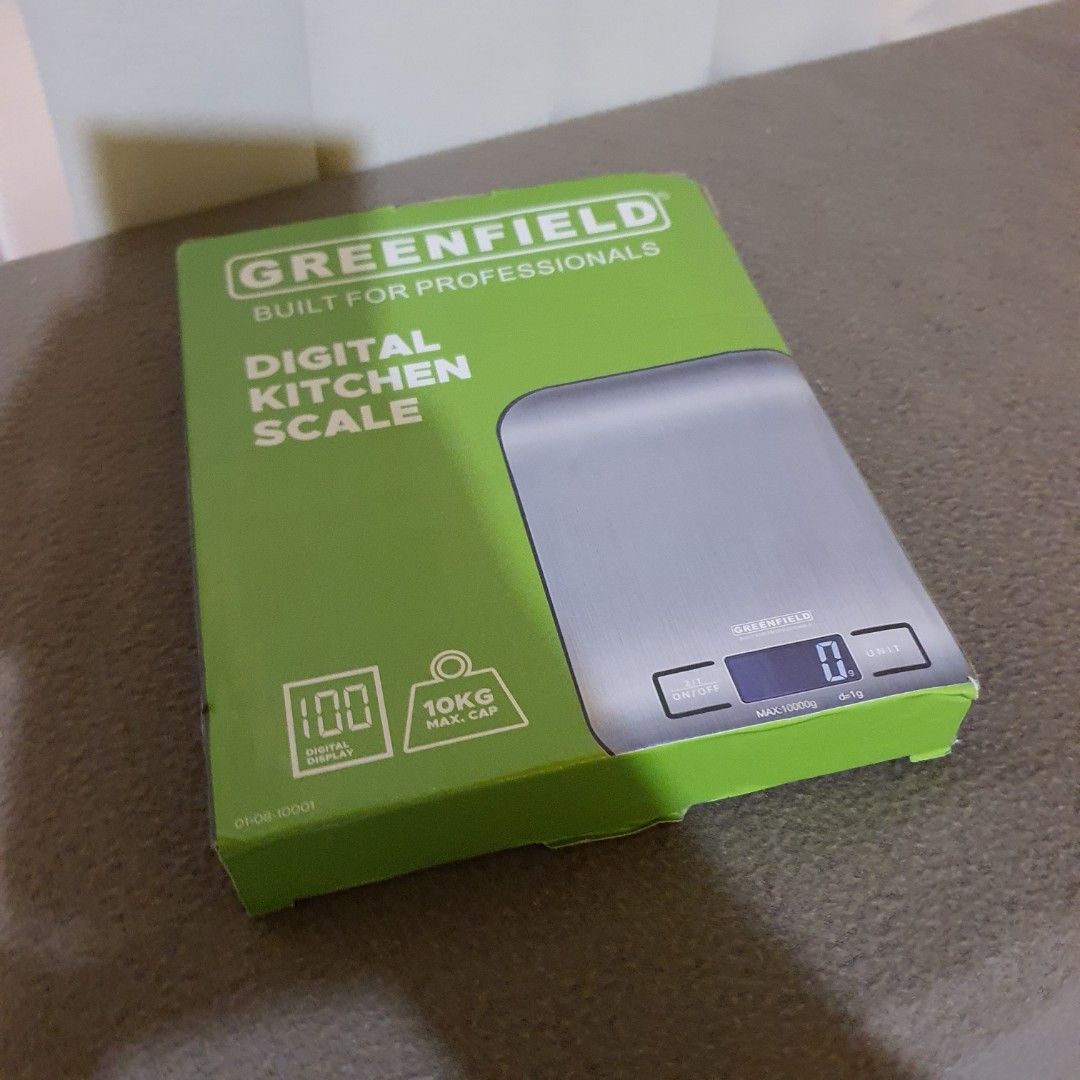 Greenfield digital kitchen weight scale for food grams (Category: Other Kitchen Appliances) located in Pasig City. Submitted by thethinkers (Listing ID 1443255613, Image 3). Description: .