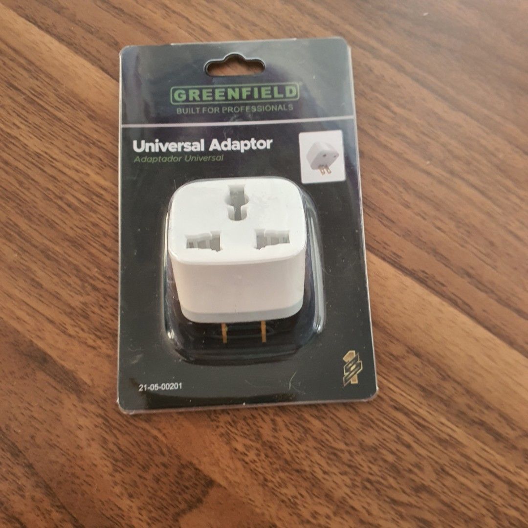 Greenfield Universal Travel Adapter (Category: Cables & Adaptors) located in Pasig City. Submitted by fast-ship (Listing ID 1443261161, Image 1). Description: - Greenfield Universal Adapter - Works with devices from different countries - Compact and portable design - Ideal for international travel - Built for professional use.