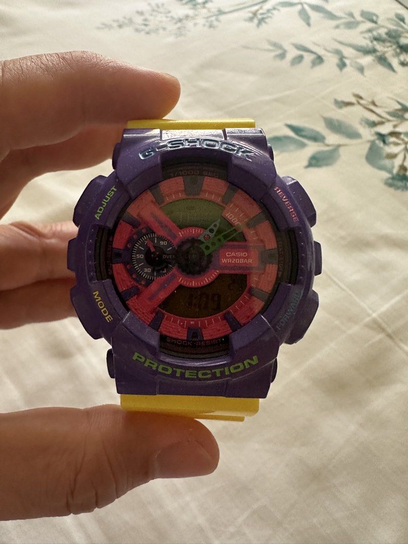 G-Shock Fruit Salad GA-110HC-6A Hyper Color (100% Authentic) (Category: Men's Watches) located in Pasig City. Submitted by jamoraquai (Listing ID 1443169273, Image 1). Description: Selling this limited edition, discontinued GA-110HC-6A Hyper Color (Fruit Salad) P8,000 No more box and papers. Watch only. First come, first served. RFS: Car Audio System Upgrade 😁.