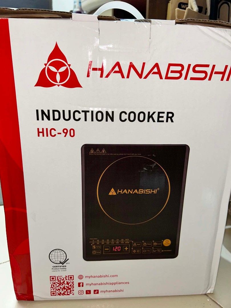 Hanabishi Induction Cooker (Category: Cookware & Accessories) located in Manila. Submitted by rufustilinskitwo (Listing ID 1443267055, Image 1). Description: .