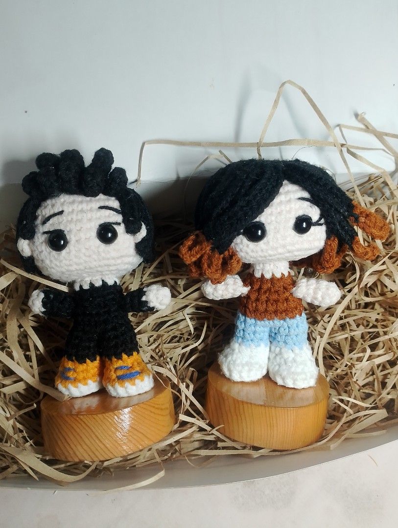 Handmade Crocheted Dolls - Couple & Doctor (Category: Handmade Craft) located in Santa Rosa. Submitted by razmelove (Listing ID 1443127281, Image 1). Description: - Set of 3 unique handmade crocheted dolls - Includes a charming couple and a professional doctor doll - Doctor doll features glasses and a lab coat - Each doll stands securely on a wooden base - Perfect for doll collectors or as a thoughtful, one-of-a-kind gift - Lovingly crafted and r
