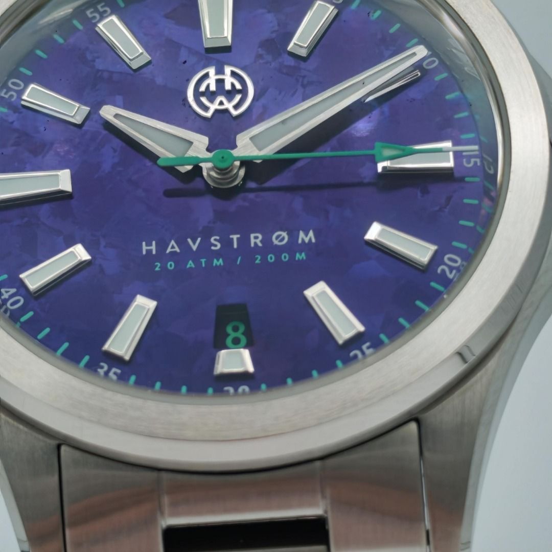 Henry Archer Havstrom Hi-Beat Automatic Microbrand Watch - PLEASE READ (Category: Men's Watches) located in Taguig. Submitted by lukaemanuel (Listing ID 1443197095, Image 2). Description: Henry Archer Havstrøm Hi-Beat Automatic Microbrand Watch ---------- 📦 Comes with original box, papers, and packaging ❌ Reason for selling: Downsizing collection Very striking microbrand diver with a deep blue textured dial, bright mint accents, and a high-beat 