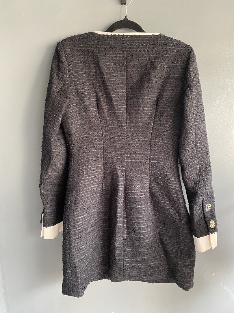 HQ Black Tweed Dress (Category: Dresses) located in Cebu City. Submitted by janb85 (Listing ID 1443207891, Image 3). Description: High quality tweed dress with beautiful statement buttons Fits small to semi med Fully lined .