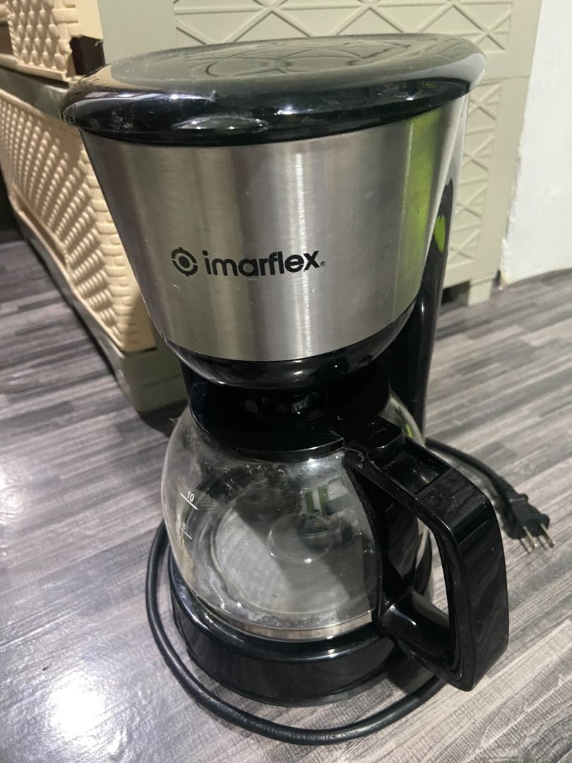 Imarflex ICM700S Coffee Maker 8-10 Cups (Black/Stainless) ICM-700S (Category: Coffee Machines & Makers) located in General Trias. Submitted by jujucb (Listing ID 1443306321, Image 3). Description: Brand: Imarflex Coffee Machine Type: Drip Coffee Maker Coffee Machine Capacity: 8 to 10 Cups Input Voltage: 230V Power Consumption: 10 Reason for Selling: Not in use anymore Original Price: ₱2000 Selling Price: ₱1500 .