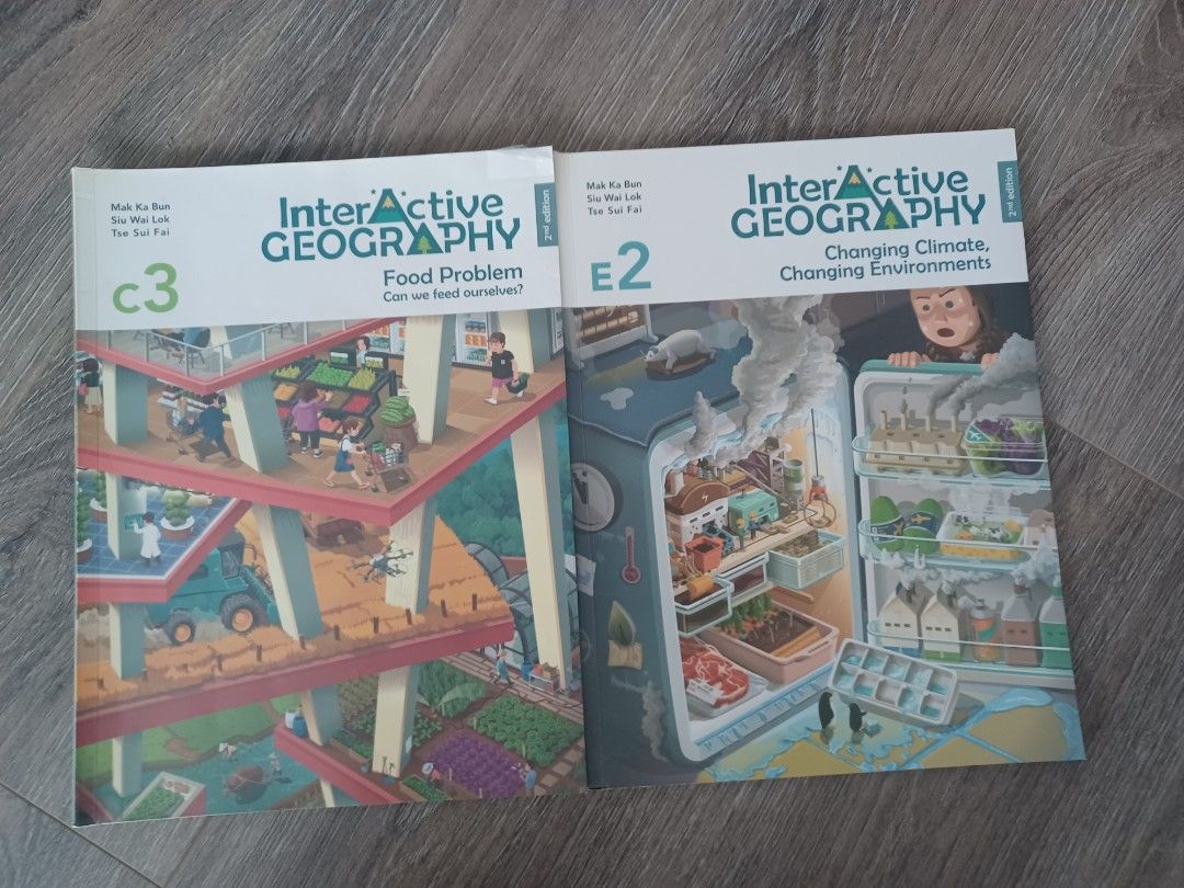 Inter active geography C3 E2 （分類：教科書）位於 Hong Kong。 由 alicefaifai 提交（商品編號 1443224755，圖片 1）。簡介： C3 - 共77頁，只有17頁有少許字同少許highlights，有包書@50 E2 - 全本只有2版有字同highlight，極新淨，有包書@70 只在香港仔取／順豐到付。