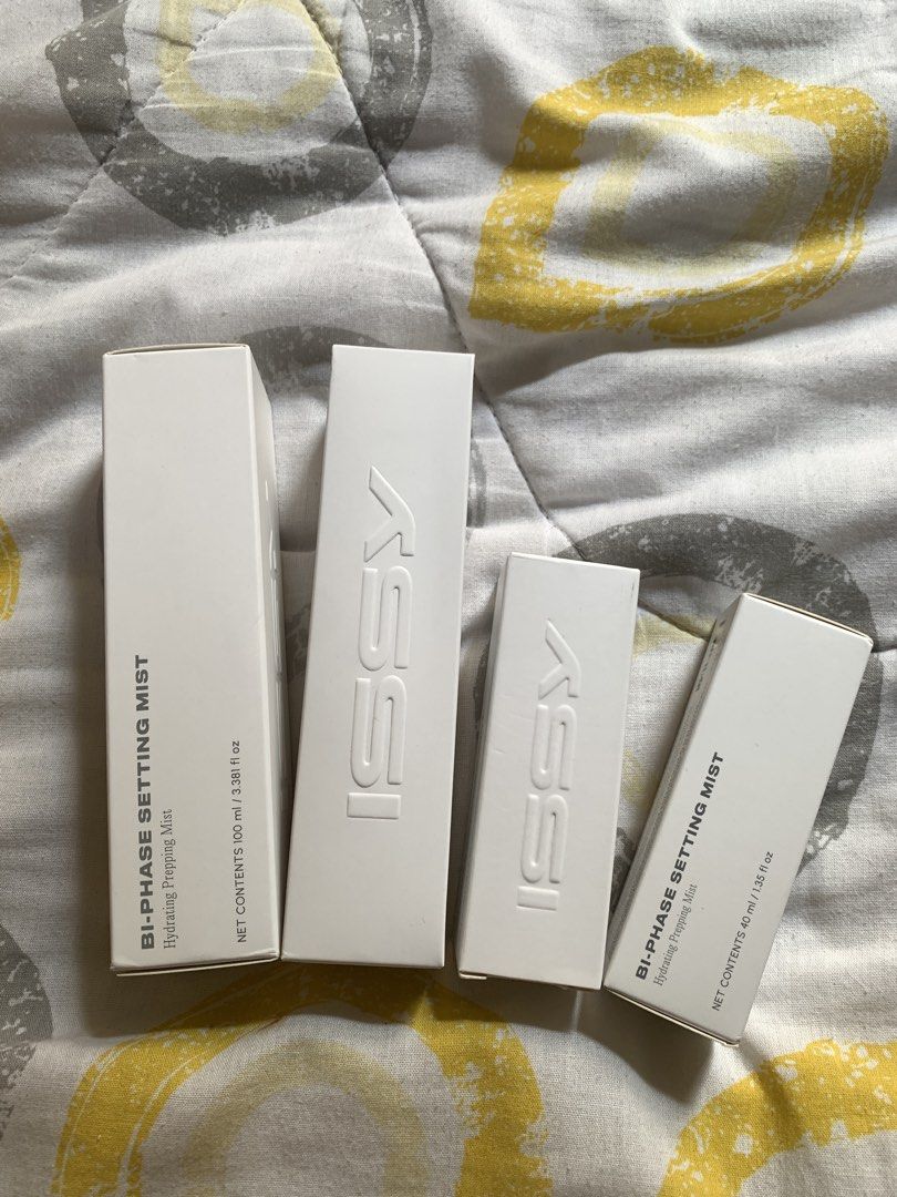 ISSY Setting Mist (Category: Makeup) located in Tanza. Submitted by danewie (Listing ID 1443185566, Image 2). Description: ‼️LAST ONE PIECE‼️ Brand New & Sealed in Original Box Available Sizes: 100ml and 45ml 100 ml- ₱349 ( last one item) 45 ml- ₱239 ‼️SOLD‼️ can do meet up around tanza, cavite & ubelt .