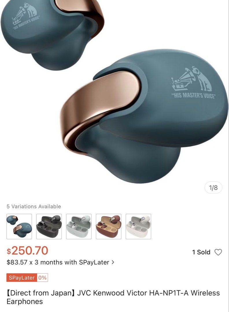 JVC Kenwood Victor HA-NP1T-A Wireless Earphones