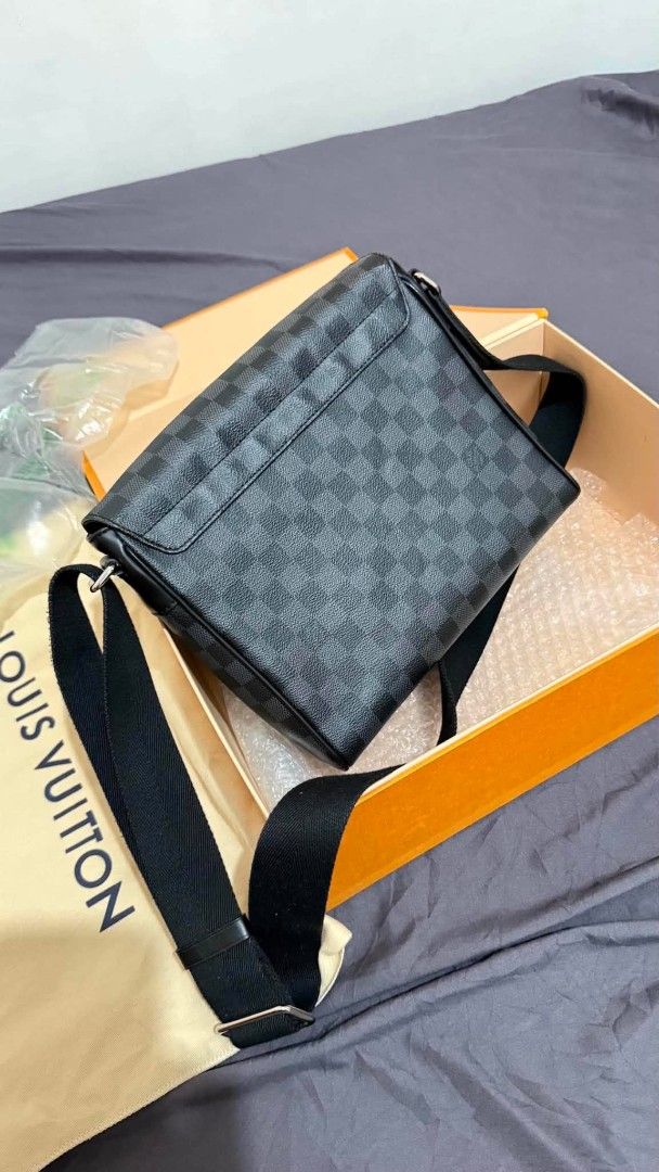 Louis Vuitton Damier Graphite District PM Black Medium Bag (Category: Luxury Bags & Wallets) located in Manila. Submitted by rafaeljoaq97967 (Listing ID 1443255940, Image 3). Description: - Authentic Louis Vuitton Messenger Bag - Damier Graphite District PM Black - Adjustable Shoulder Strap - Includes Original Dust Bag and Box - Ideal for Daily Use.