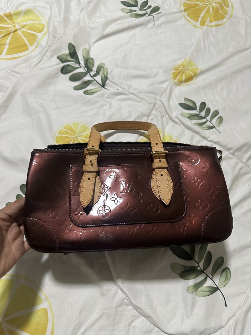 Louis Vuitton Monogram Vernis Alma PM (Category: Luxury Bags & Wallets) located in Manila. Submitted by clevermountain.c4ec99 (Listing ID 1443163608, Image 1). Description: - CODED - Authentic Louis Vuitton Alma PM - Monogram Vernis leather in deep burgundy - Classic shape with top handles - Secure zipper closure - Interior pocket for essentials - Made in France.