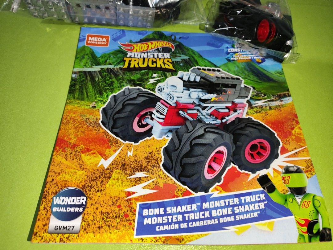 Mega Construx Hot Wheels Monster Trucks Bone Shaker Building Set (Category: Lego & Building Sets) located in Cavite. Submitted by tinetaclesss (Listing ID 1443188236, Image 3). Description: - Mega Construx Hot Wheels Monster Trucks Bone Shaker building set. - All pieces are included and sealed in their original bags. - Original box is included. - Instructions are provided. - Perfect for building and imaginative play..