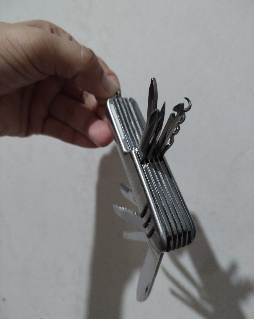 Multi-Tool Pocket Knife Stainless steel (Category: Home Improvement Tools & Accessories) located in Batangas. Submitted by fabufindsstore. (Listing ID 1443229711, Image 2). Description: Stainless steel multi-tool Includes knife, saw, scissors, corkscrew, and other essential tools Ideal for camping, hiking, and everyday carry (EDC) Compact and durable design All tools fold neatly into the handle Features a convenient keychain loop 290 only Mode of