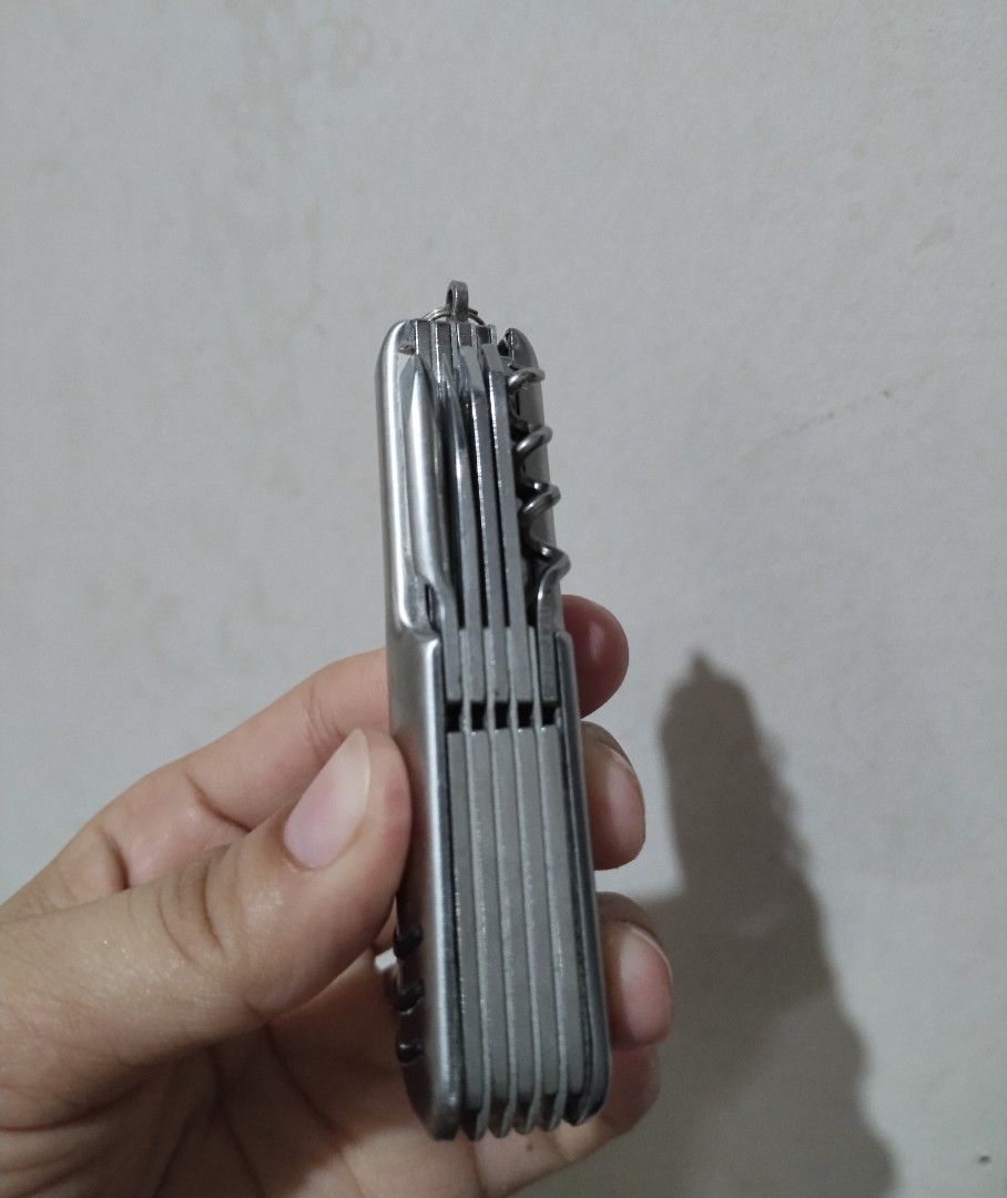 Multi-Tool Pocket Knife Stainless steel (Category: Home Improvement Tools & Accessories) located in Batangas. Submitted by fabufindsstore. (Listing ID 1443229711, Image 3). Description: Stainless steel multi-tool Includes knife, saw, scissors, corkscrew, and other essential tools Ideal for camping, hiking, and everyday carry (EDC) Compact and durable design All tools fold neatly into the handle Features a convenient keychain loop 290 only Mode of