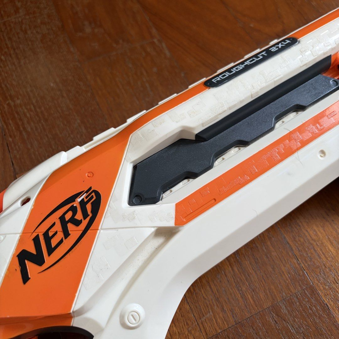 Nerf Blaster Bundle (Category: Action & Battle Toys) located in Singapore. Submitted by needamaxwin (Listing ID 1443193130, Image 7). Description: Nerf N-Strike Elite Stryfe Fully functional motorised blaster. Some light scuff marks from normal use, no cracks or broken parts. Compatible with all N-Strike Elite attachments and magazines. Batteries not included. Price: $20 (ONLY Blaster) Nerf N-Strike Elite Retaliator Fully functional pump action b