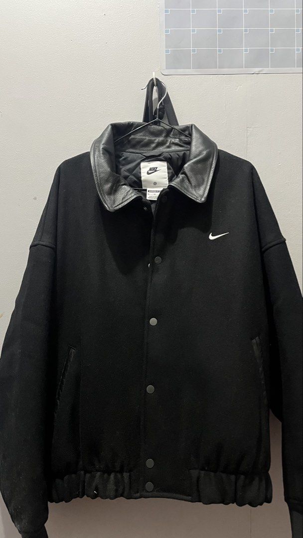 Nike Swoosh Wool Jacket (XL) (Category: Coats, Jackets and Outerwear) located in Paranaque City. Submitted by Bbast (Listing ID 1430465534, Image 2). Description: Brand New Nike Jacket. Perfect for cold weathers. Also, it has an oversized fitting. Cousin bought the wrong size.