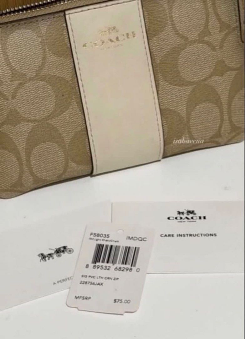 Original Coach Wristlet (Category: Wallets & Card holders) located in Quezon City. Submitted by isabavena (Listing ID 1443255592, Image 3). Description: ⭐️ ONHAND & READY TO SHIP! ⭐️ (Ships via LBC COP/Door-to-door/Pick up only) - Last price already! No haggling! Otherwise, you will be blocked! - Brand new with tag. - Original or money back guaranteed. - Purchased directly from Coach Outlet in USA. - No dustbag/paperbag included. Includes care ca