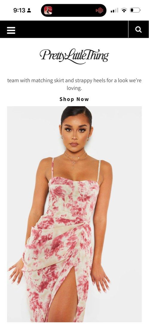 PrettyLittleThing Tie Dye Corset Top (Category: Sleeveless) located in Quezon City. Submitted by linsarri (Listing ID 1443259958, Image 2). Description: - Cute tie-dye corset top from PrettyLittleThing. - Features a strappy design and structured bodice. - Versatile: pairs well with jeans or a skirt. - Ideal for a night out or a casual day look. - Trendy addition to your wardrobe..