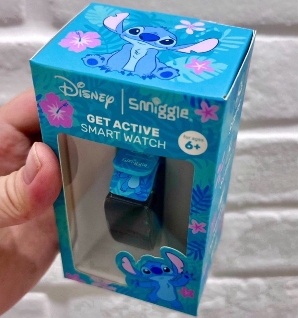 Smiggle Get Active Stitch smart watch (Category: Babies & Kids Fashion) located in Singapore. Submitted by newleaf24 (Listing ID 1443244458, Image 3). Description: Condition: brand new with tag Original price: $74.95 $3.20 apply for tracked postage.