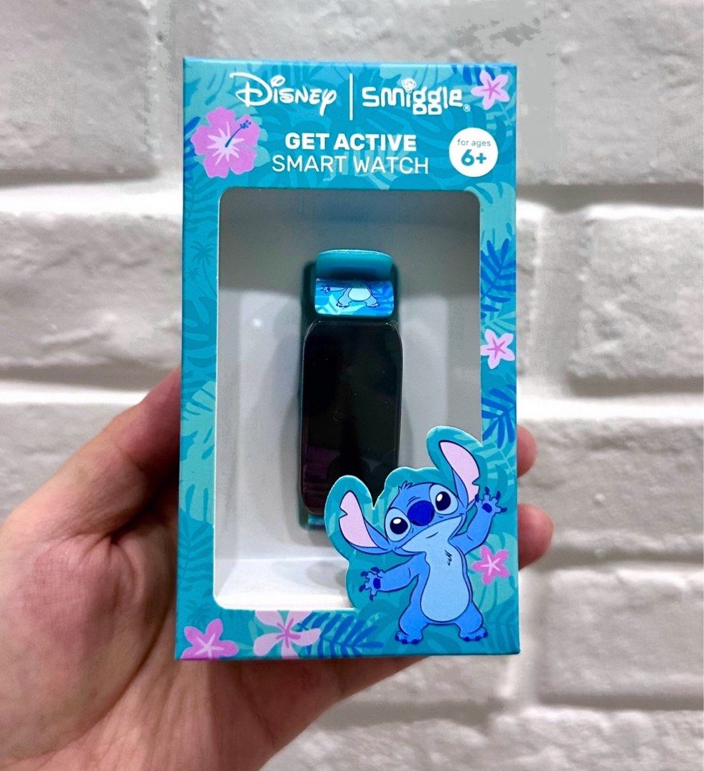 Smiggle Get Active Stitch smart watch (Category: Babies & Kids Fashion) located in Singapore. Submitted by newleaf24 (Listing ID 1443244458, Image 1). Description: Condition: brand new with tag Original price: $74.95 $3.20 apply for tracked postage.
