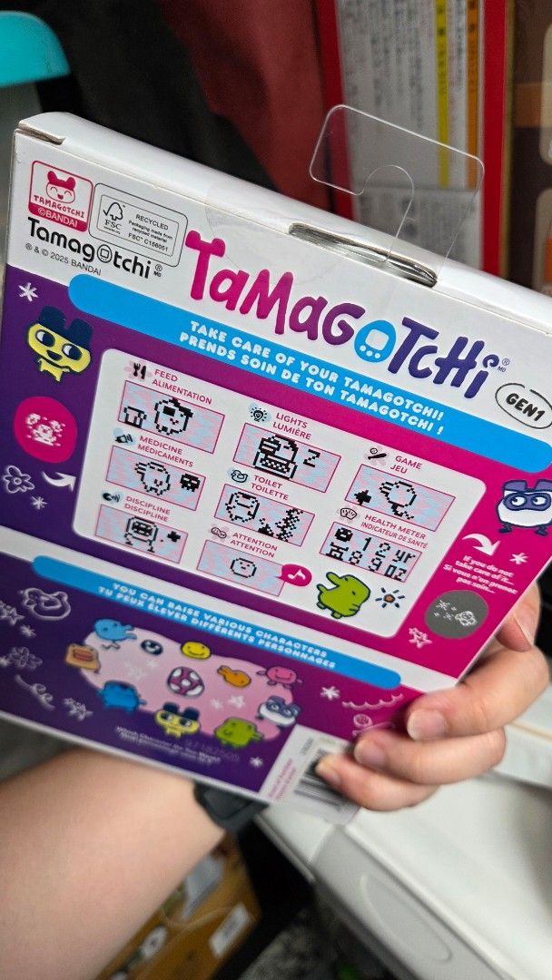 Tamagotchi Gen 1 Virtual Pet (Category: Interactive Toys) located in Singapore. Submitted by bangsineffiel (Listing ID 1443159096, Image 2). Description: - Original Tamagotchi Gen 1 virtual pet - Take care of your Tamagotchi friends - Includes original packaging - Fun retro toy.