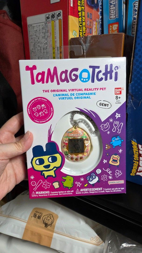 Tamagotchi Gen 1 Virtual Pet (Category: Interactive Toys) located in Singapore. Submitted by bangsineffiel (Listing ID 1443159096, Image 1). Description: - Original Tamagotchi Gen 1 virtual pet - Take care of your Tamagotchi friends - Includes original packaging - Fun retro toy.
