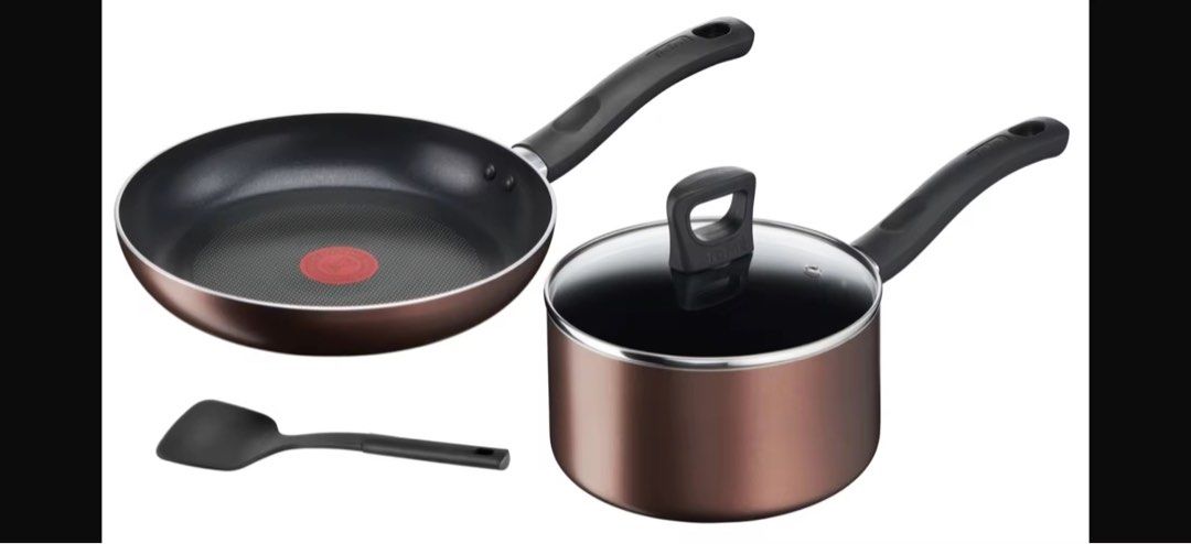 Tefal Frying Pan and Saucepan Set with Spatula BNIB
