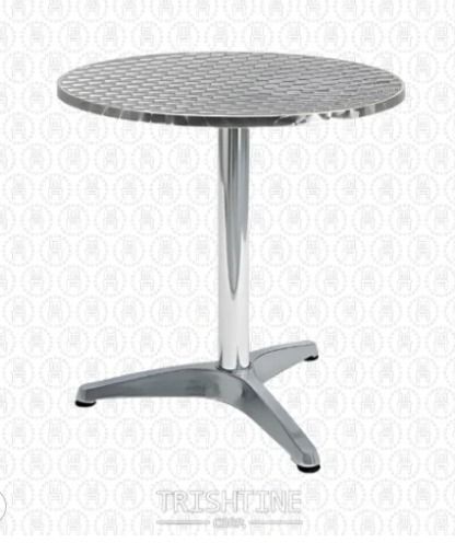 TPT-004 | Round Pantry Table (Category: Tables & Sets) located in Caloocan City. Submitted by jimtapitan_trishtinecorp. (Listing ID 1443187353, Image 1). Description: - Round metal table with a textured top - Sleek, polished chrome pedestal base with four legs - Ideal for cafes, bistros, or small dining areas - Durable and easy to clean - Suitable for both indoor and outdoor use DISCLAIMER: Price is for Posting Purposes Only.