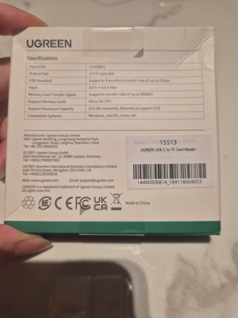 UGREEN USB-C to TF Card Reader479475259996917761
