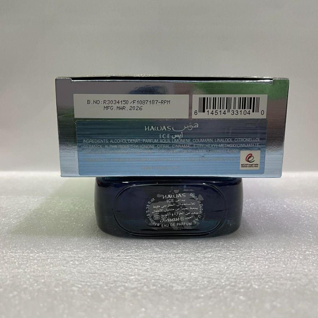 US TESTER- HAWAS ICE EDP 100ML (Category: Fragrance & Deodorants) located in Las Pinas. Submitted by perfumemanilaph (Listing ID 1443197611, Image 3). Description: ✨ FAQs (Frequently Asked Questions) ✨ 👉🏻 LOCATION: saging st CAA LAS PINAS ✅ US AUTHENTIC TESTER ( CLAIM US PREMIUM OIL BASED TESTER BY OTHER SHOPS) ✅ OIL BASED ✅ LASTING ✅ OPEN FOR PICKUP ONLY ❌ NOT YET FOR WALK IN 👉 NO WALK IN PA PO 👈 ✅ ️ PICKUP ✅ ️ SHIPPING VIA J&T ✅ ️ BOOKING V