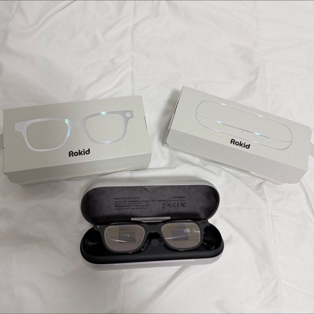 Used rokid glasses from SG (Category: Other Mobile & Gadget Accessories) located in Manila. Submitted by fromjapan74 (Listing ID 1443314182, Image 1). Description: Used rokid glasses Bundled with original rokid charging case Bought in Singapore last year In very good condition Meet MOA.