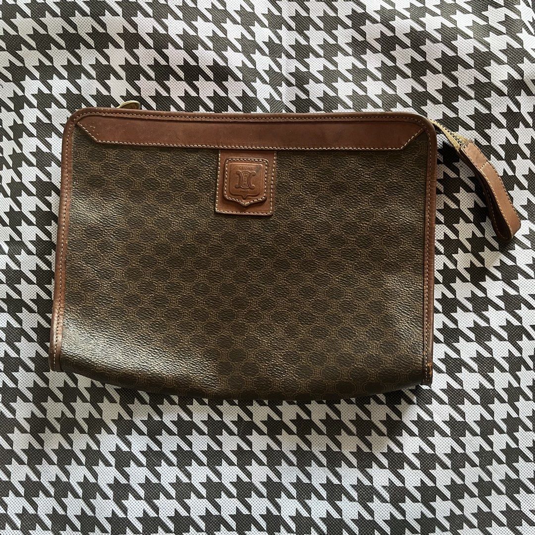 VINTAGE CELINE CLUTCH BAG MACADAM (Category: Luxury Bags & Wallets) located in Taguig. Submitted by maniladept. (Listing ID 1443176217, Image 1). Description: VINTAGE CELINE CLUTCH BAG MACADAM AUTHENTIC YKK/LAMPO ZIPPER SOME INK STAIN INSIDE SIGNS OF USE NEGOTIABLE DM.