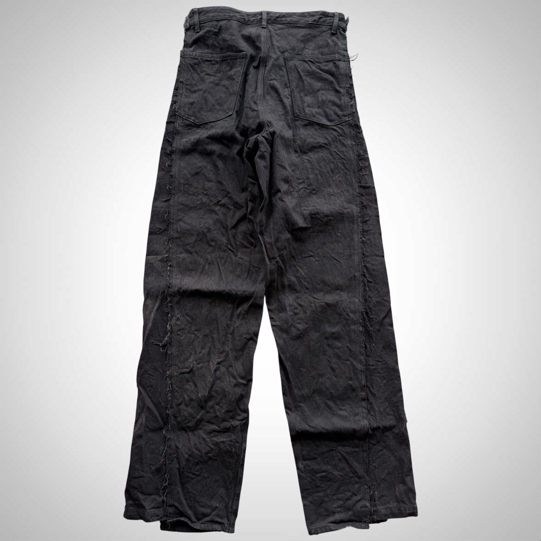 Vuja De Amalia Jet Black Raw Denim (Category: Activewear) located in Zamboanga. Submitted by the.angura.store (Listing ID 1443314829, Image 2). Description: Vuja De Amalia Jet Black Raw Denim Jet black raw denim jeans from Vuja De. Features their iconic raw hem styling across the pants. Asymmetrical fit with fraying details. Black japanese denim with crazy extended length. Lampo zipper, YKK rivets. Made in Japan. Size: Small on tag Measurements (