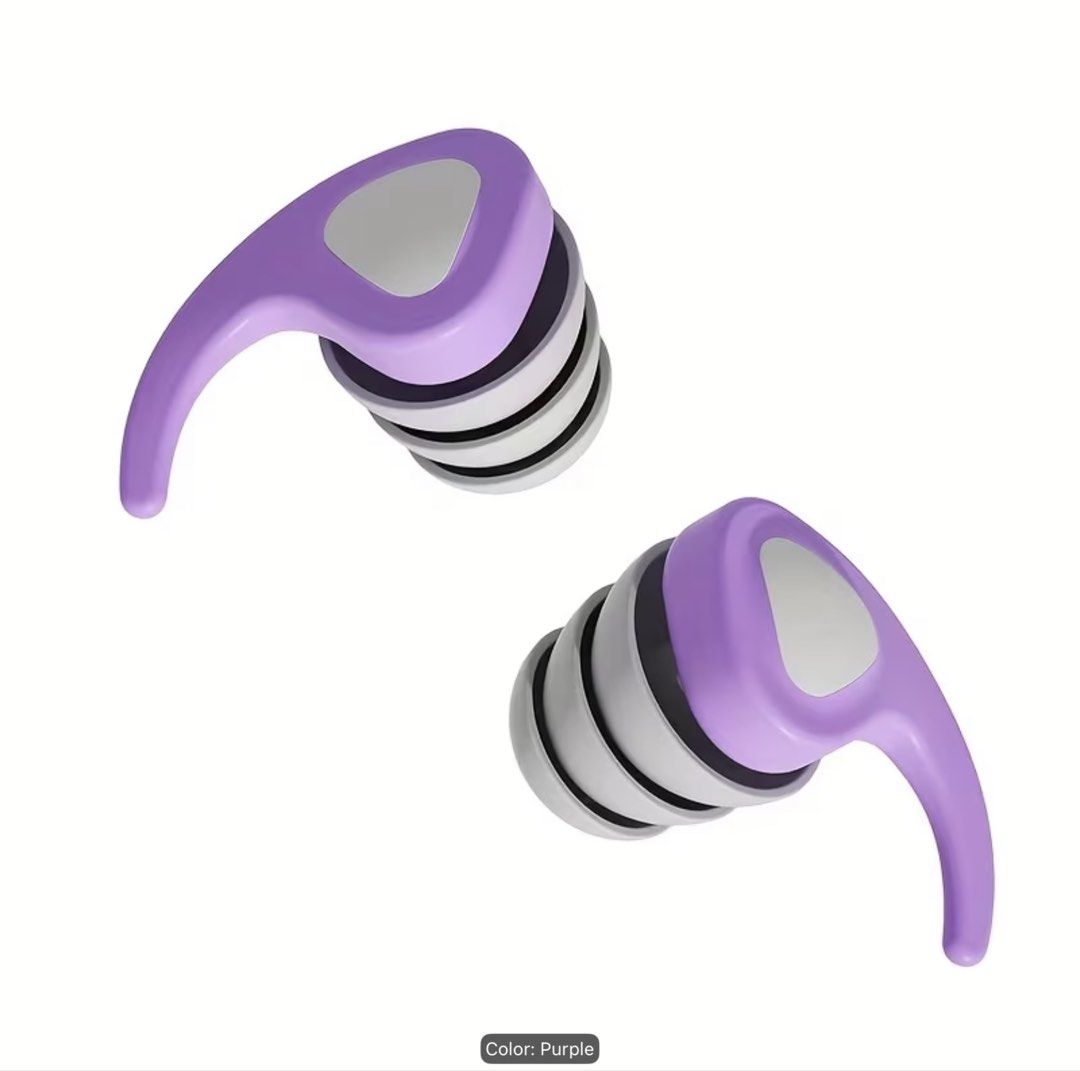 Waterproof Noise Reducing Earplugs with Case (Category: Earphones) located in Caloocan City. Submitted by veryred (Listing ID 1443175667, Image 2). Description: Bought a box of 3 and I’m selling the unused purple one - Purple earplugs perfect for swimming or noisy environments. - Waterproof design to keep ears dry. - Effectively reduces noise for better focus or protection. - Includes a convenient travel case for easy storage and portability. - S