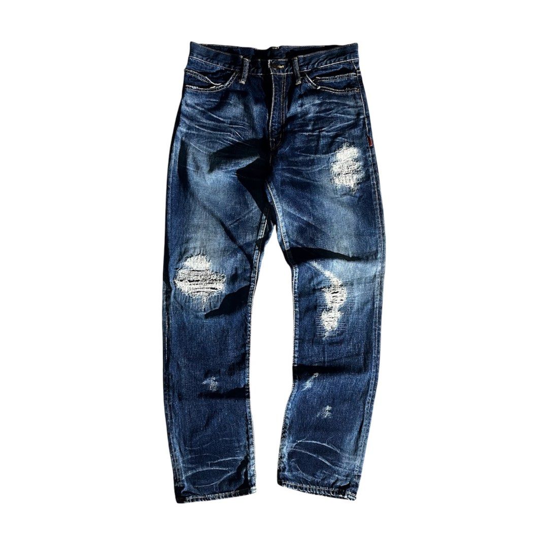 WTAPS Blues Basic Distressed Jeans - 12oz Denim (Category: Jeans) located in Daraga. Submitted by th3cliquejunks (Listing ID 1443213872, Image 1). Description: WTAPS Blues Basic Distressed Jeans - 12oz Denim Tagged Size: Medium Condition: 10/10 No issue Made in: Japan Dimensions: Waist: 34” Length: 40” - 2,880 Dm!.