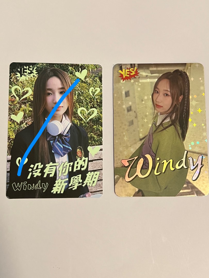 Yes card 95 期聲夢Windy 夜光+ 閃卡, 玩具收藏品, 偶像周邊, 韓流周邊