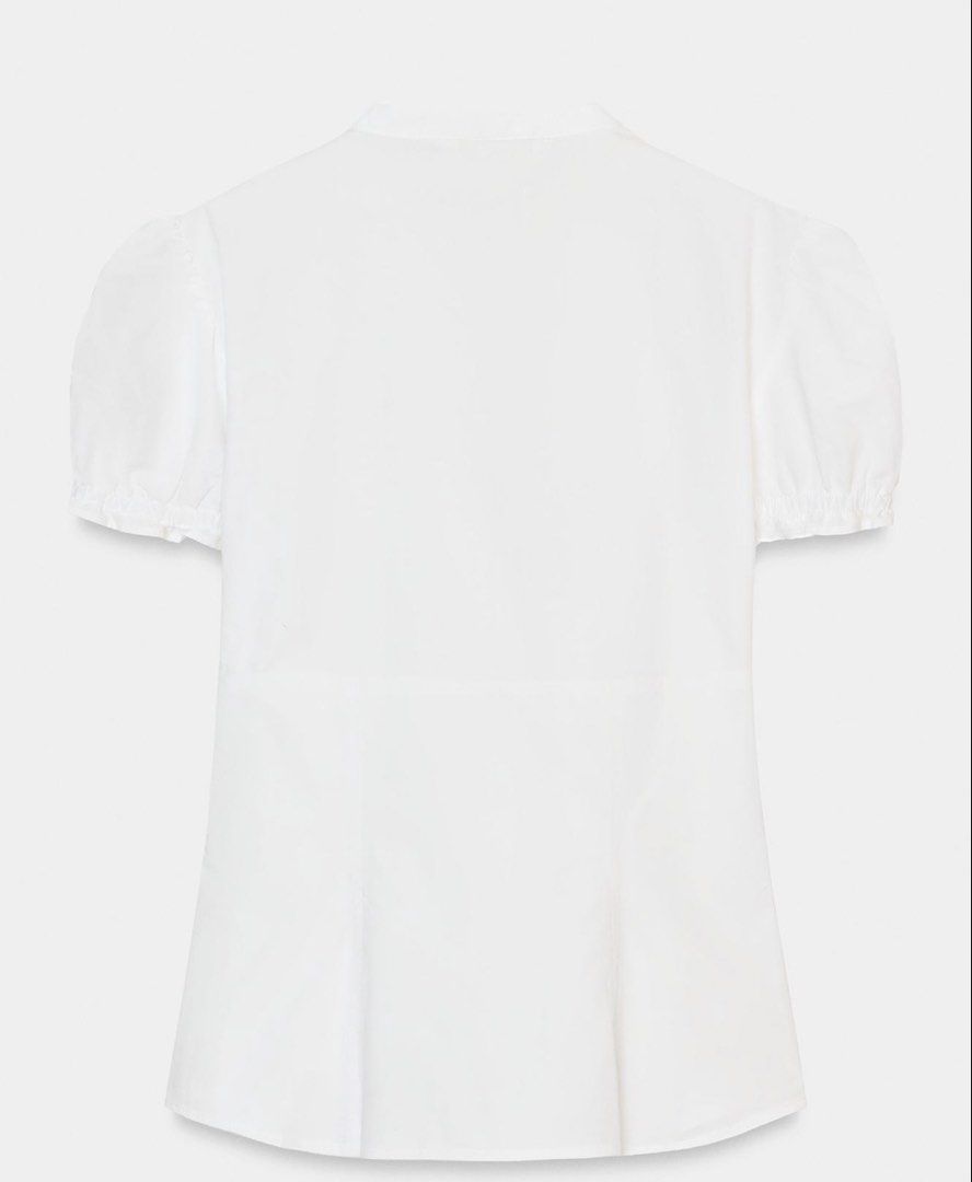 Zara Poplin Shirt With Ruffles (Category: Blouses) located in Quezon City. Submitted by morespace555 (Listing ID 1443270361, Image 3). Description: Good as new! Worn once only for lunch :) Bought this for ₱1,995.