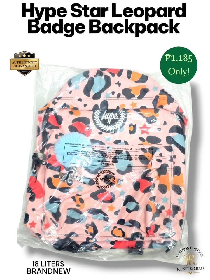 🎒 Hype Star Leopard Badge Backpack (Category: Backpacks) located in Mandaluyong City. Submitted by luxprelovedbagsparadise (Listing ID 1443396296, Image 3). Description: 🐆✨ Warning: This backpack may cause sudden compliments, double takes, and a serious boost in confidence. 😎 🎒 Hype Star Leopard Badge Backpack 💖 Brand New | 18 Liters Capacity 💰 Only ₱1,185! Why blend in when your backpack can do the talking? This eye-catching leopard print 