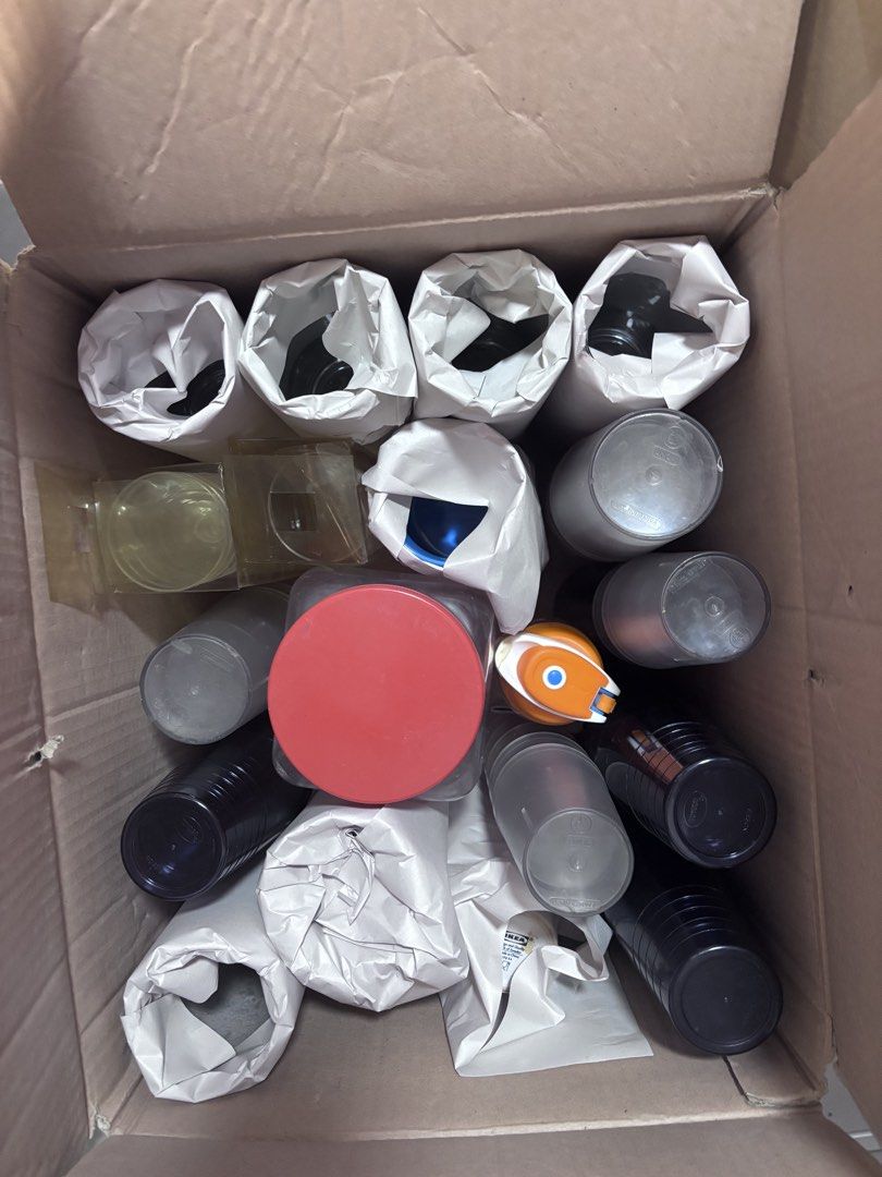 Assorted Kitchenware, Plates, Containers, and Mugs