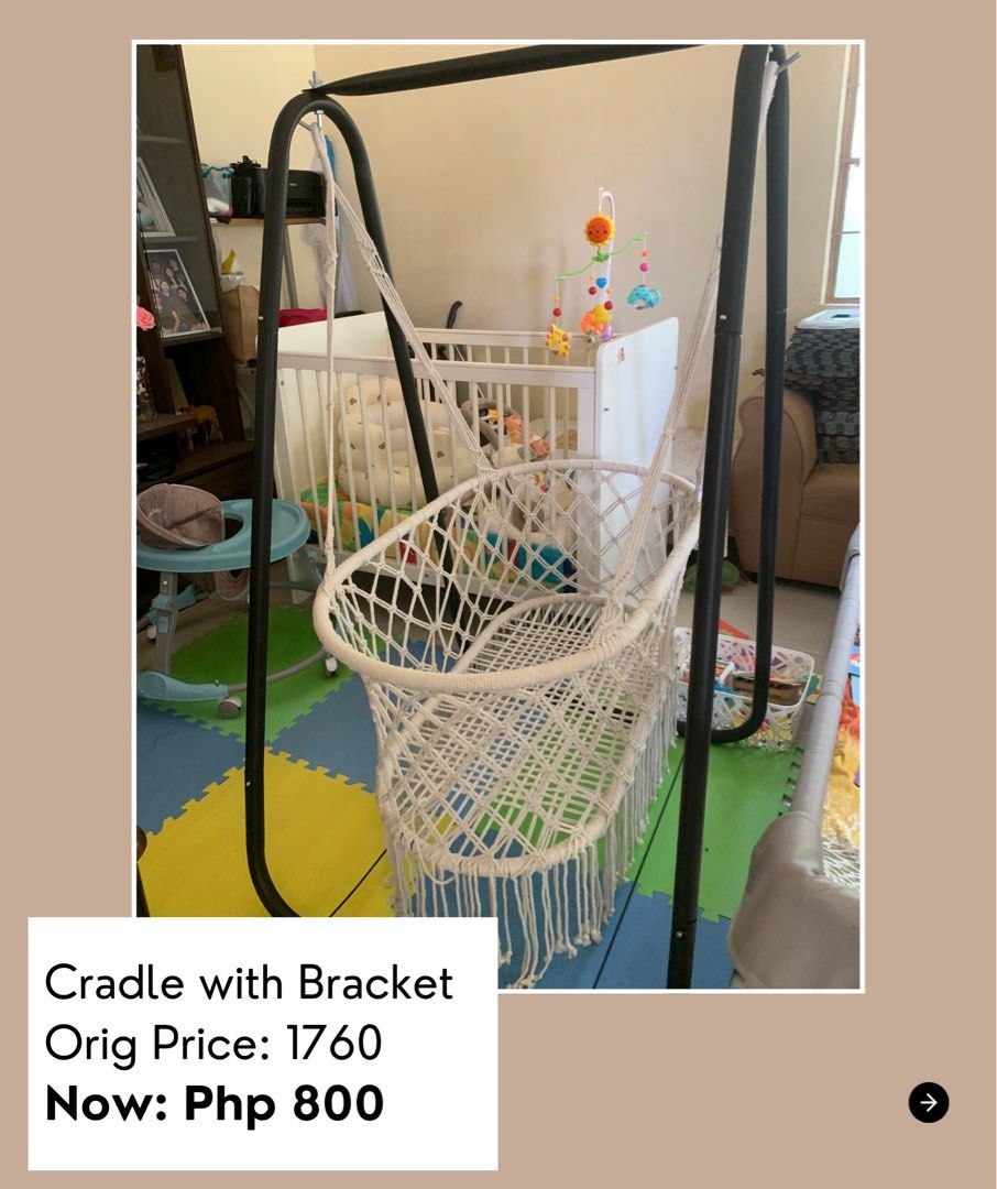 Baby Duyan with Stand (Category: Other Kids Furniture) located in Cabuyao City. Submitted by michelle_2026 (Listing ID 1443322830, Image 1). Description: Almost New. Hindi halos nagamit kasi ayaw ni LO sa duyan..