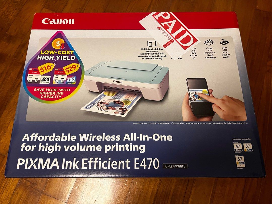 Canon PIXMA Ink Efficient E470 Wireless All-In-One Printer480438633618493441