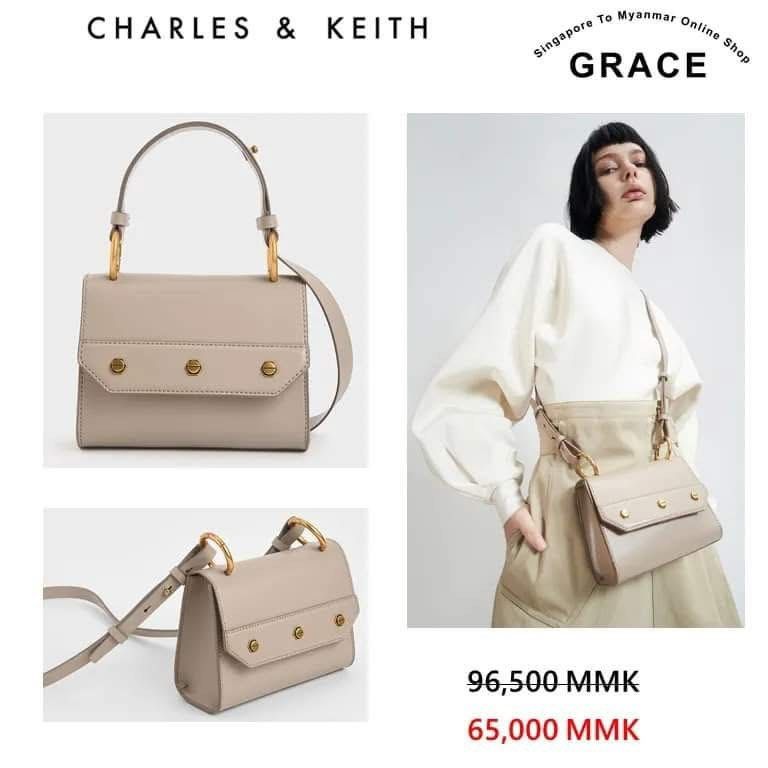 Charles & Keith Beige Hand Bag (Category: Shoulder Bags) located in Bacoor. Submitted by _miLk (Listing ID 1443130398, Image 1). Description: - Condition: Barely Used. Not a single scratch just needs to be wiped/ cleaned - Can be used by kids to adults - Includes a detachable strap for versatile wear - Ideal for everyday use.