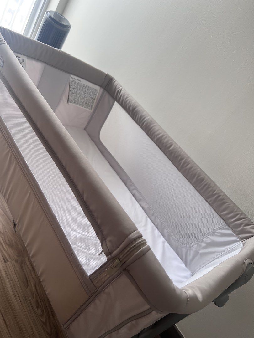 Chicco Next2Me Side-Sleeping Crib (Category: Cots & Cribs) located in Manila. Submitted by crlaae (Listing ID 1443398196, Image 2). Description: - Chicco Next2Me crib, perfect for safe co-sleeping. - Features breathable mesh sides for optimal airflow. - Convenient wheels for easy portability around the house. - Folds compactly for simple storage when not in use. - Gently used, thoroughly cleaned, and ready for its next family. Note to buyer: With