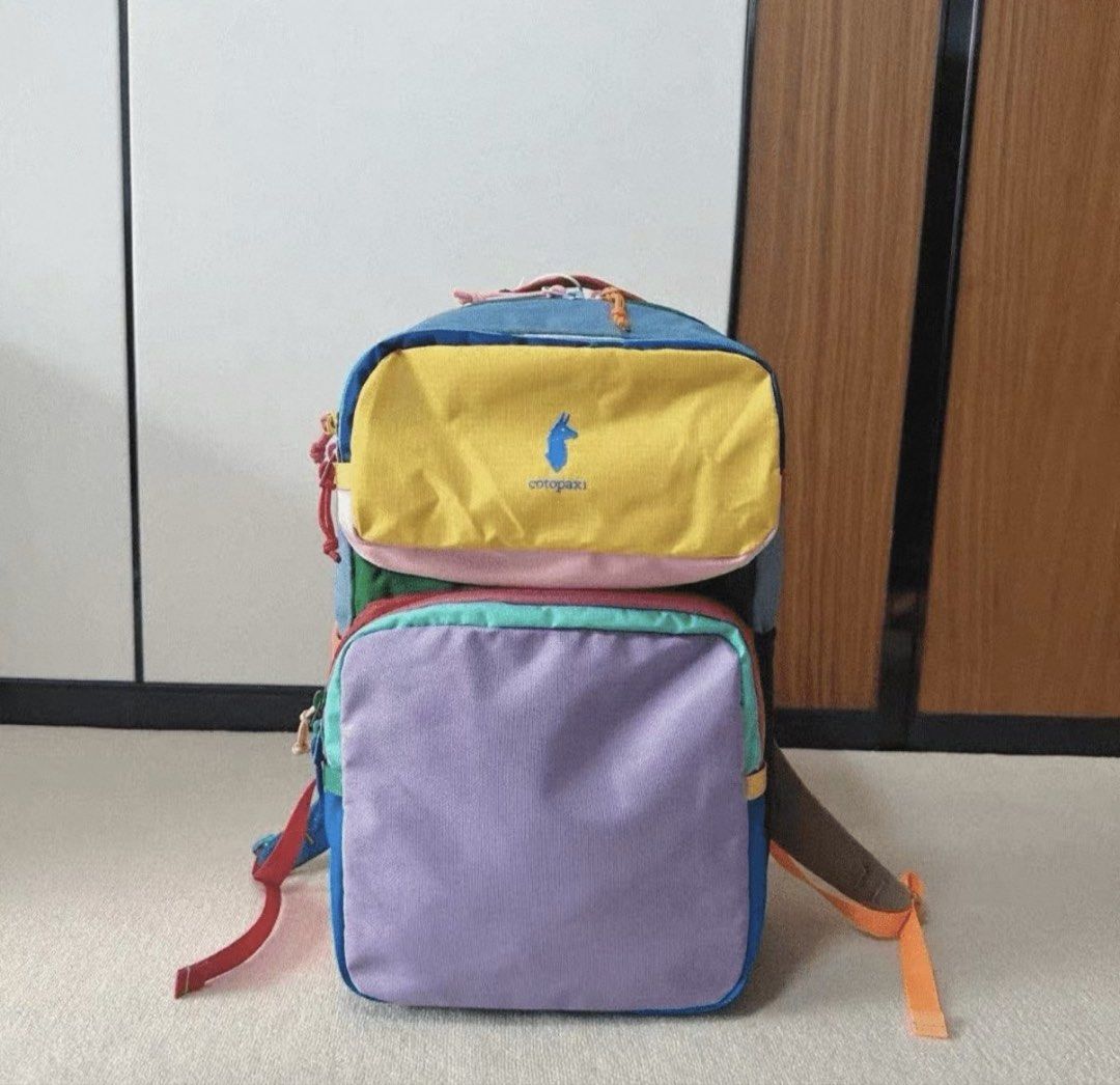 Cotopaxi Allpa 16L Backpack - Colorful (Category: Backpacks) located in Singapore. Submitted by sasa_wong (Listing ID 1443458133, Image 1). Description: - Cotopaxi Allpa 16L backpack - 26x42x15cm - Eye-catching, unique multi-color design - Multiple internal pockets for superior organization - Ideal for travel and everyday carry - Made with durable materials - Smooth-gliding zippers - Ready for your next adventure!.