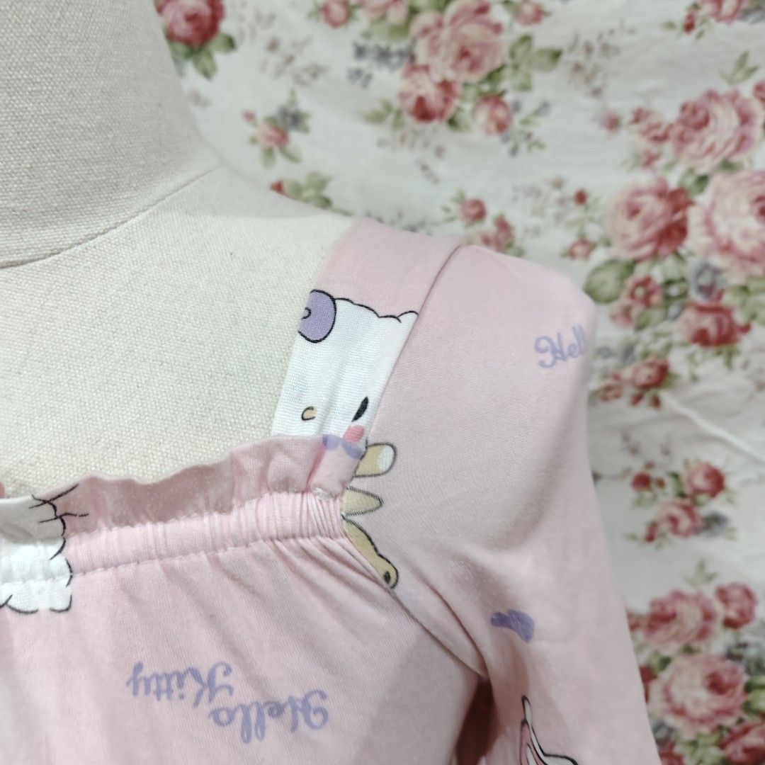 Cute Sanrio Hello Kitty Pattern Princess Sleepwear Top (Category: Others Tops) located in Cabanatuan. Submitted by curated_cozy (Listing ID 1443348170, Image 2). Description: Thrifted! Size: S-M Bust: 30-36" Length: 47cm -Lightly Washed -Payment thru Gcash, Gotyme, MariBank -Shipping via J&T -Buyer shoulders Shipping Fee ‼️No Rush Order‼️ [SKU: SWT2 - B2] [Code: HK].