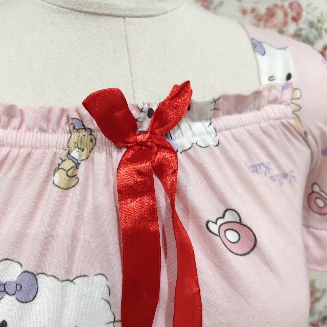 Cute Sanrio Hello Kitty Pattern Princess Sleepwear Top (Category: Others Tops) located in Cabanatuan. Submitted by curated_cozy (Listing ID 1443348170, Image 3). Description: Thrifted! Size: S-M Bust: 30-36" Length: 47cm -Lightly Washed -Payment thru Gcash, Gotyme, MariBank -Shipping via J&T -Buyer shoulders Shipping Fee ‼️No Rush Order‼️ [SKU: SWT2 - B2] [Code: HK].